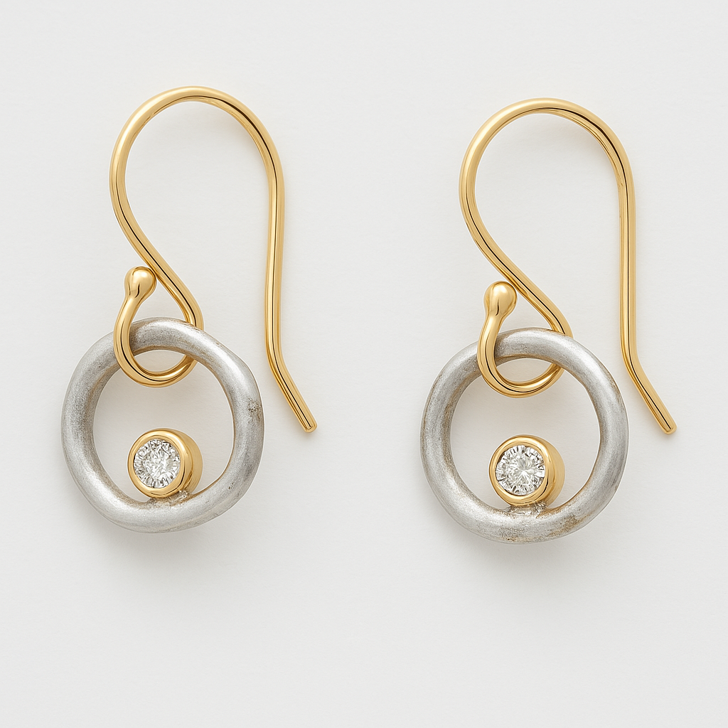 Aspen™ | Gold and Silver Earrings with Zirconia