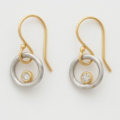 Aspen™ | Gold and Silver Earrings with Zirconia