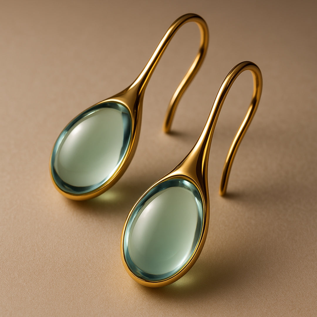 Aspen™ | Crystal Drop-Shaped Earrings in Gold and Silver
