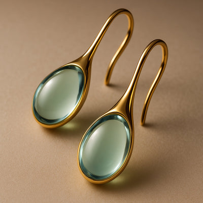 Aspen™ | Crystal Drop-Shaped Earrings in Gold and Silver