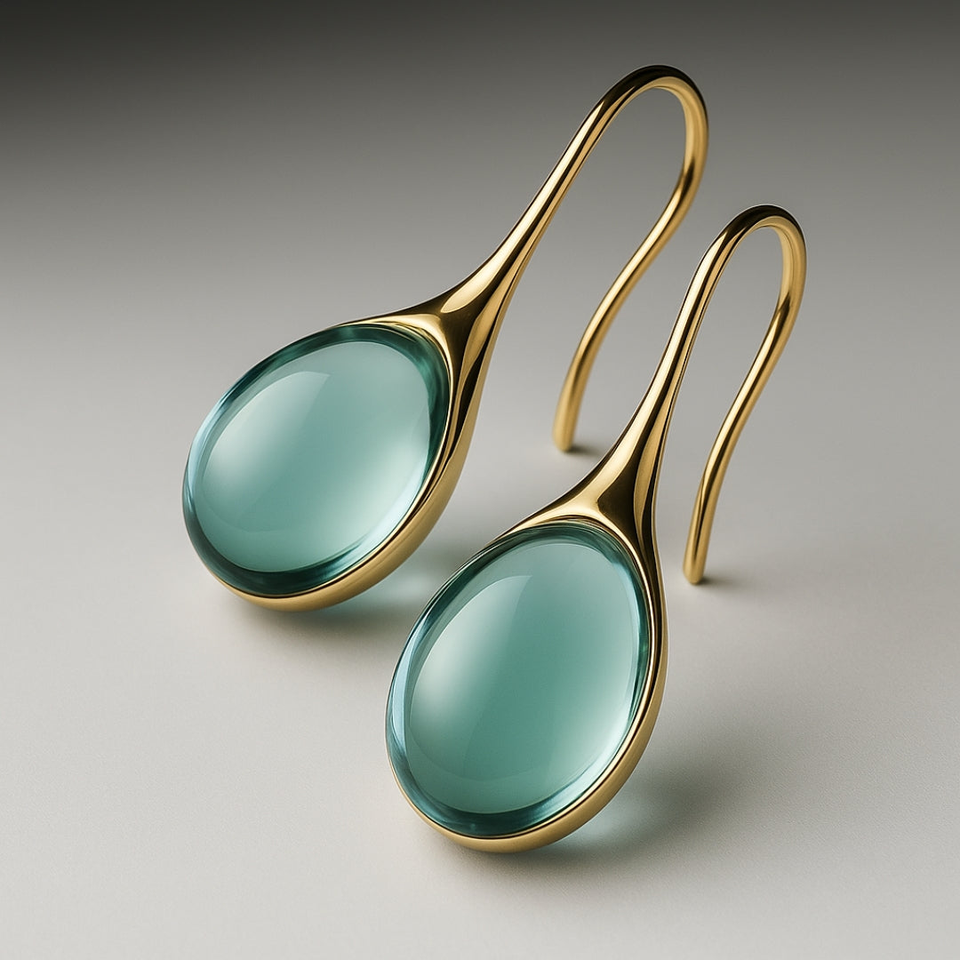Aspen™ | Crystal Drop-Shaped Earrings in Gold and Silver
