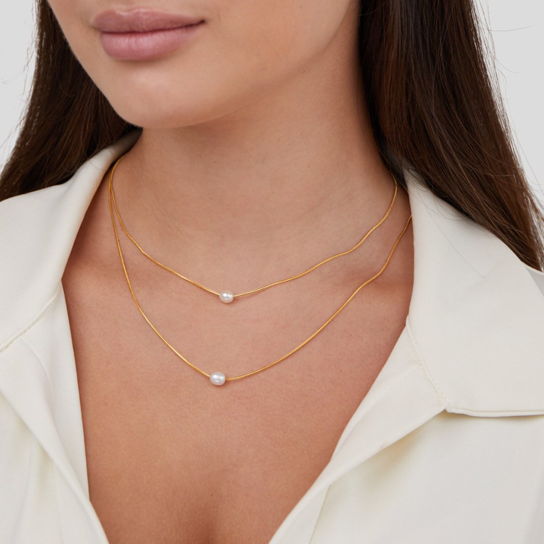 Textured Freshwater Pearl Necklace