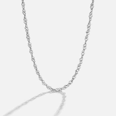Mira Twisted Silver Necklace