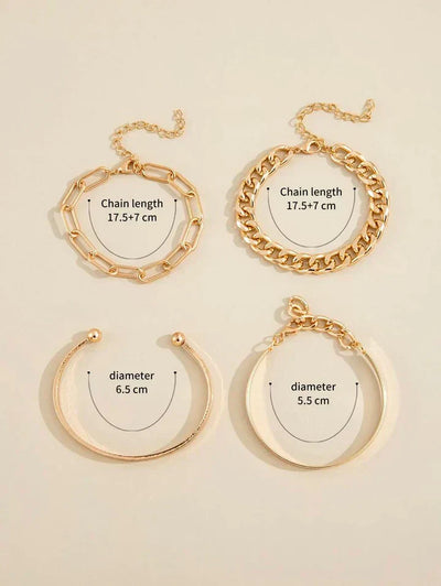 Eilan Mercer Bracelet Set | Gold