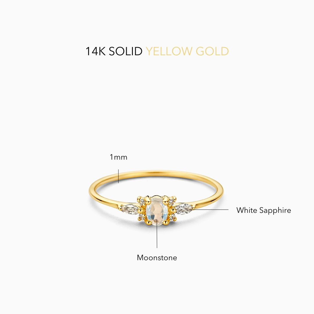 Moonstone Ring | Gold