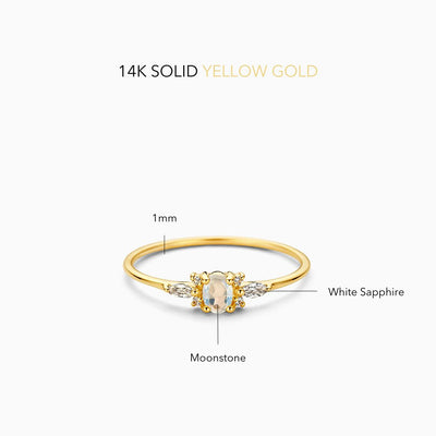 Moonstone Ring | Gold