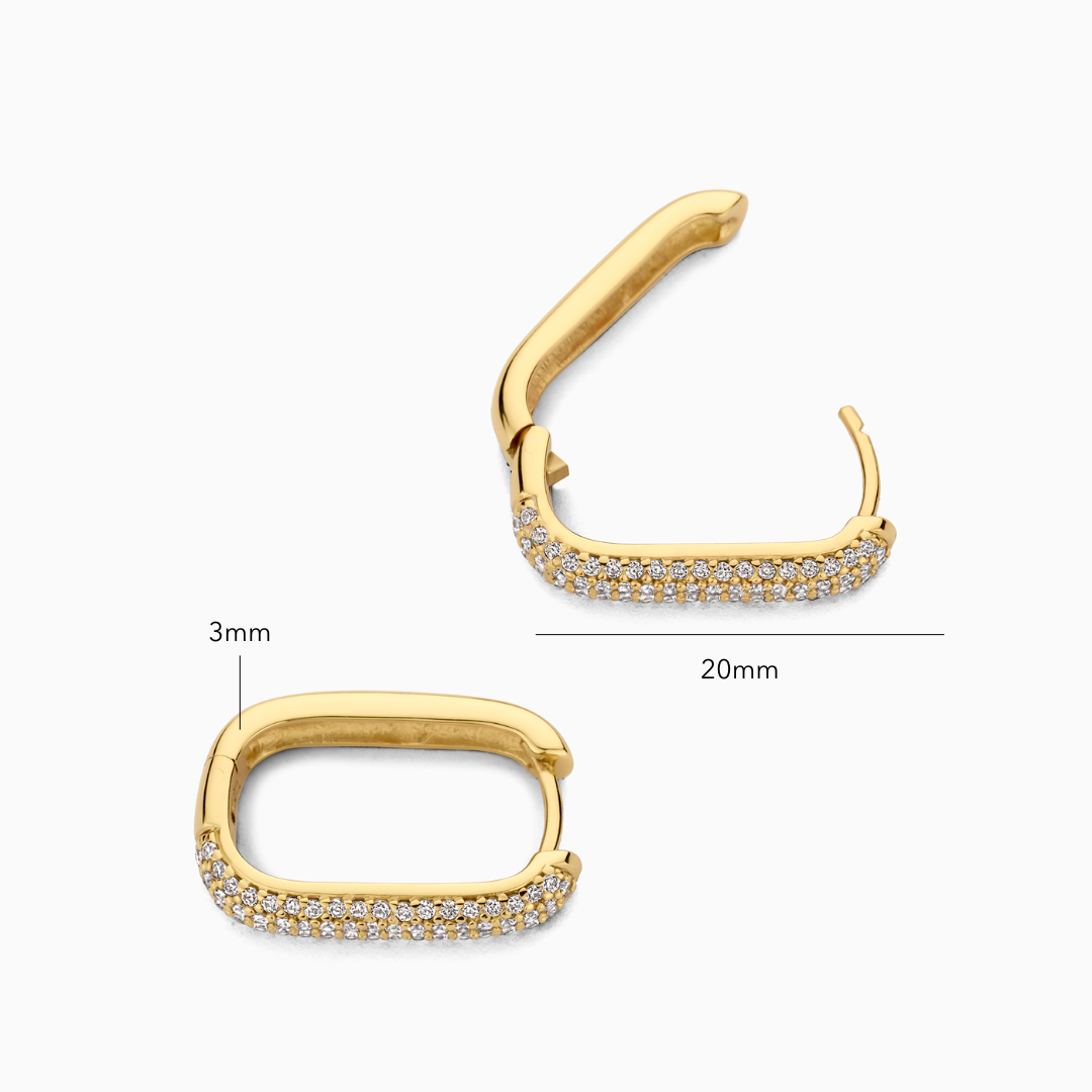 Iconic Pavé Earrings | Gold