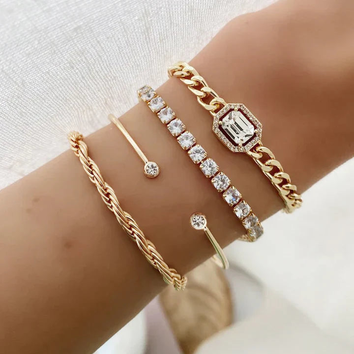 Dometia Calvina Bracelet Set | Gold